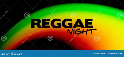 Reggae Night Party Banner Template Vector Graphics Stock Vector