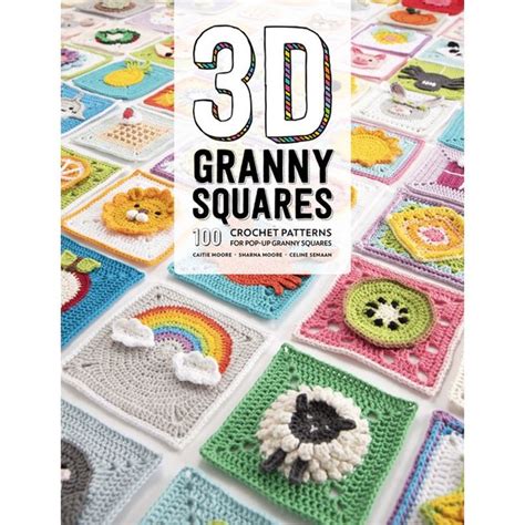 3d granny squares 100 crochet patterns for pop up granny squares paperback