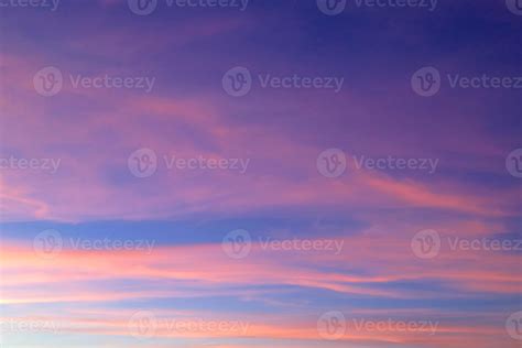 Brilliant Orange Sunset And Sunrise Beautiful Over Blue Clouds With