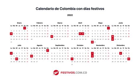 Famous Calendario Con Festivos Colombia Calendar With Hot