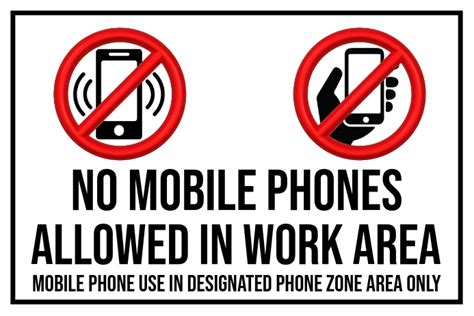 No Mobile Phone Sign Board Template Postermywall