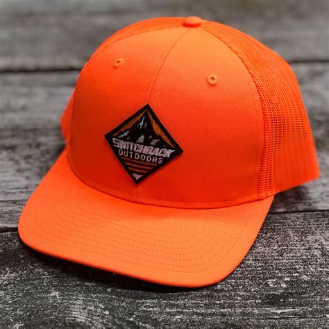 Blaze Orange Mountain Patch Snapback Hat — Switchback Outdoors