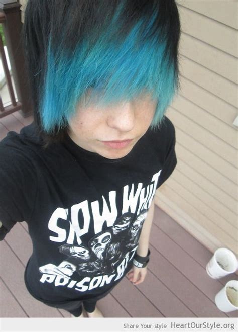 Blue is another unusual hair color, but which is pretty popular among kpop stars, including male idols. 180 best images about Cute Emo Boys :D on Pinterest