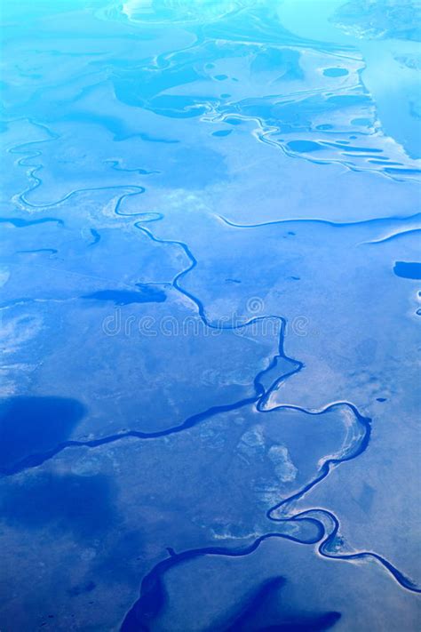 Aerial View Fields And Rivers Stock Photo Image Of Land River