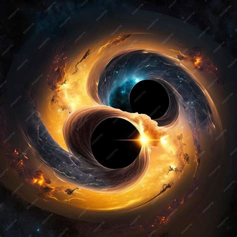 Premium Photo Black Holes Colliding