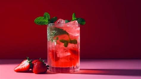 Refreshing Non Alcoholic Strawberry And Mint Cocktail Cocktail Recipe Refreshing Non Alcoholic