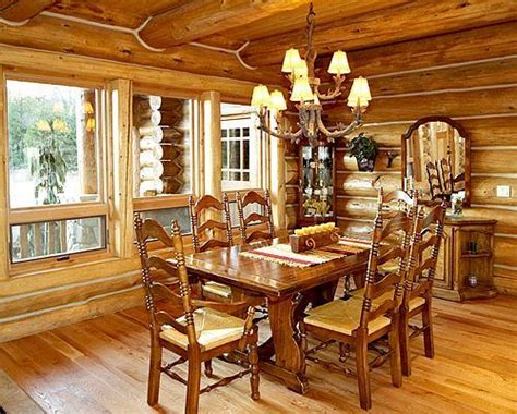 Rustic Cabin Dining Room Decor In 2021 Cabin Interior Design Log