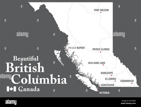 Nelson British Columbia Map Stock Vector Images Alamy