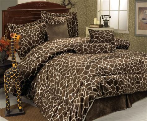 7 Piece Queen Giraffe Animal Kingdom Bedding Comforter Set