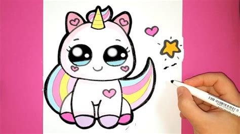 How To Draw A Cute Baby Unicorn Super Easy Happy Drawings Youtube