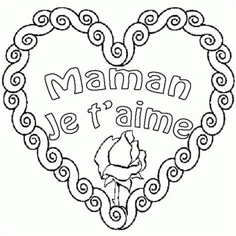 Exceptionnelle Je T'aime Maman Coloriage Mandala Facile Xl 67