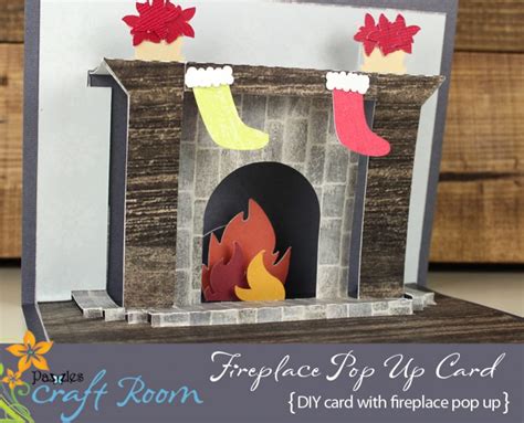 12 Days Of Pop Ups Fireplace Pop Up Card Pazzles Craft Room