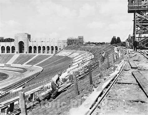 Los Angeles California Construction Of Los Angeles Memorial Coliseum