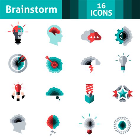 Brainstorm Icons Set 459354 Vector Art At Vecteezy