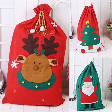 Drawstring Bag Packing Bag Santa Claus Small Big Christmas T Bags
