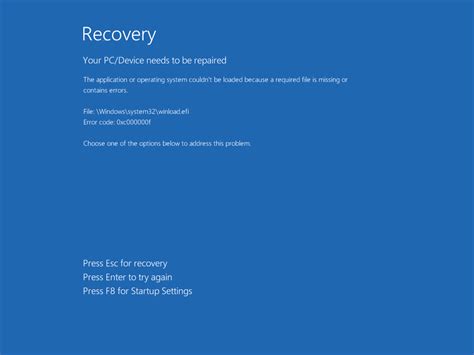 コンプリート！ Your Pcdevice Needs To Be Repaired 0xc00000f Winloadefi 225048