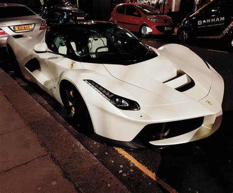Ferrari Laferrari Stunning In Matte White Beautiful Car Spotted In