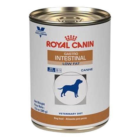 Ask your veterinarian about royal canin gastrointestinal low fat wet dog food and gastrointestinal treats as a complement to your dog's diet. Royal Canin GI Low Fat Dog Food
