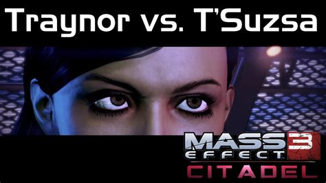 Mass Effect 3 Citadel Dlc Traynor Vs Tsuzsa Female Shepard