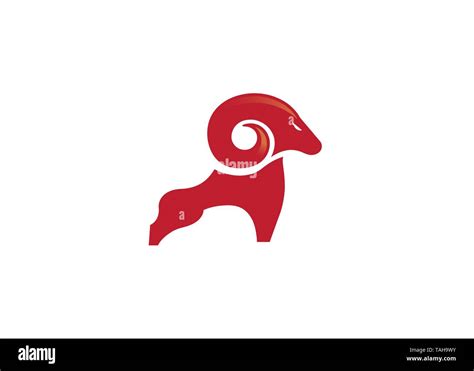 Geometric Creative Ram Logo Symbol Vector Design Illustration Stock