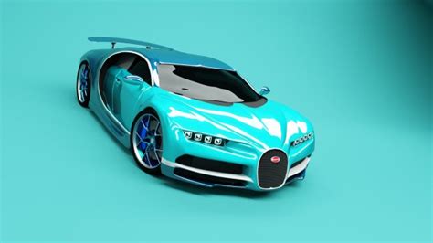 Bugatti Chiron 2017 Sports Car Free 3d Model Obj Blend Free3d