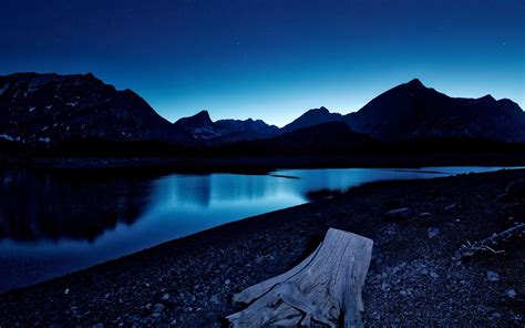 Blue Hour Kananaskis Lake Stars 8k Macbook Air Wallpaper Download