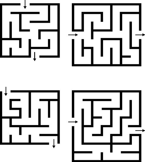 4 Small Printable Mazes For Kids Mazes For Kids Printable Mazes For