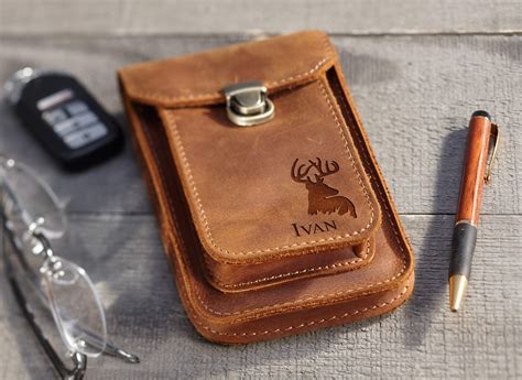 Personalized Belt Cell Phone Case Vertical Leather Cell Phone Etsy