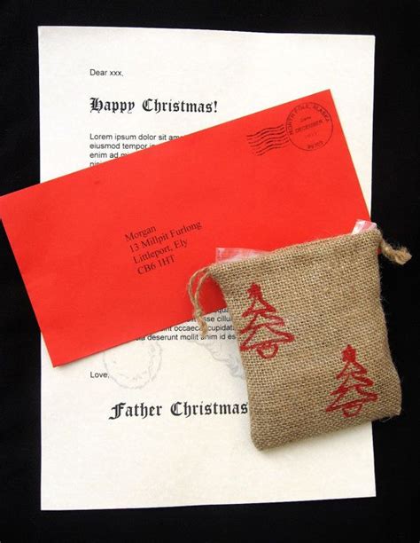 Personalised Letter From Father Christmas Letter W Reindeer Food