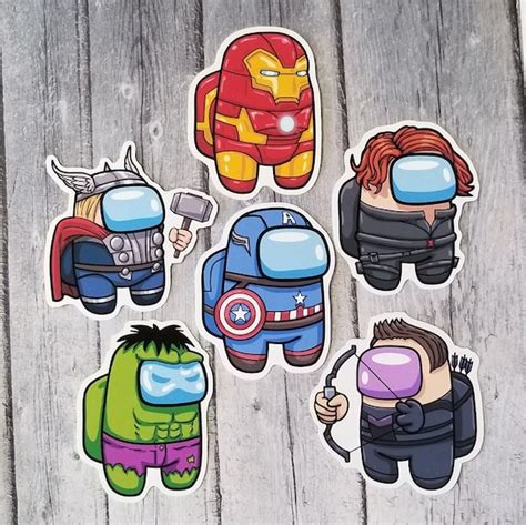 Superhero Among Us Avengers Stickers Die Cut Vinyl Matte Stickers 2