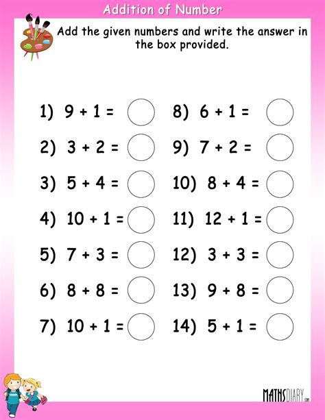Free Addition Worksheets For Grades 1 And 2 Third Grade Addition