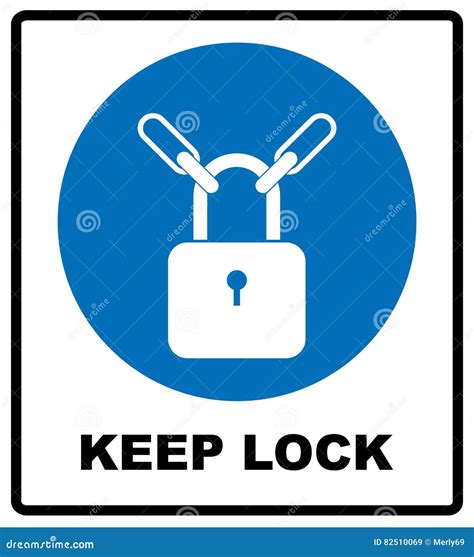 Keep Locked Sign Stock Vector Illustration Of House 82510069
