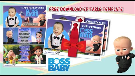 [33+] Editable Boss Baby Invitation Card Template Free