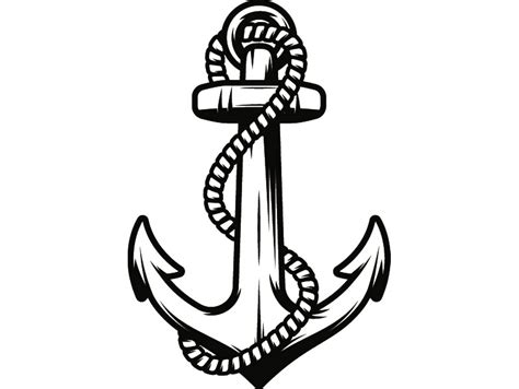 Anchor With Rope Vector At Getdrawings Free Download