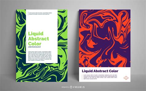 Liquid Abstract Poster Template Vector Download