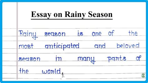 Essay On Rainy Season Rainy Season Essay Rainy Season Youtube