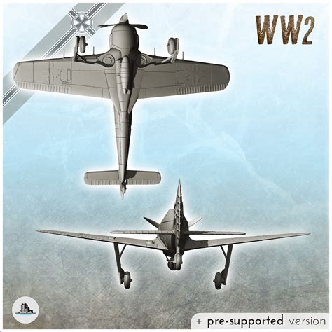 Stl File Focke Wulf Fw 190 Ww2 German Germany Luftwaffe Flames Of War