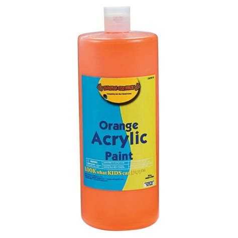 Orange Acrylic Paint 32 Oz Basic Supplies 1 Piece