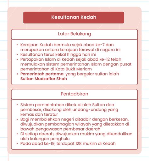 Pemerintahan Kesultanan Melayu Di Perlis Kedah Kelantan Terengganu Dan Johor