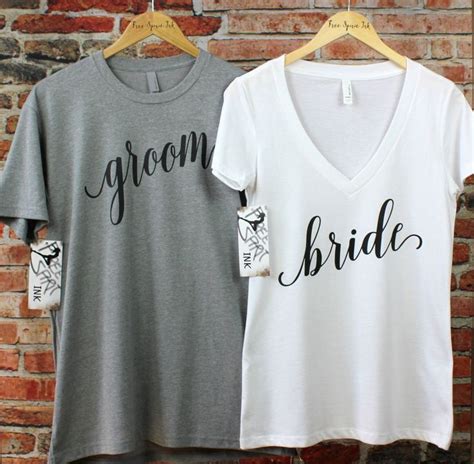 Bride And Groom Shirt Set Bride Shirt Groom Shirt Mr And Mrs Shirts