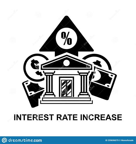 Interest Rate Increase Icon Isolated On White Background Vector