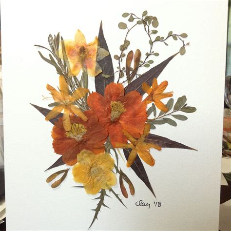By Amie Clay 2018 Pressed Flower Art Flores Prensadas Flores