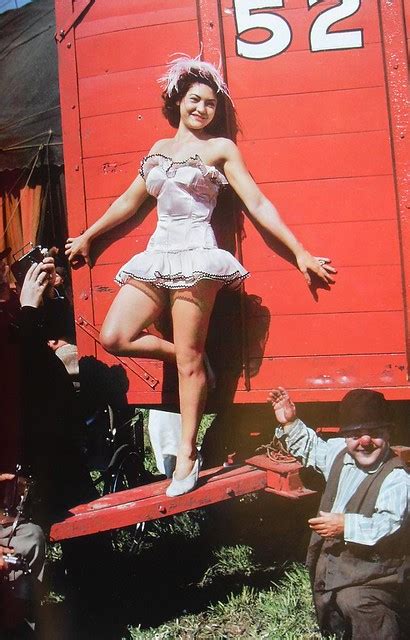1950s Woman In Short Mini Dress Circus Costume With Miniature Midget