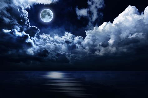 sky water night moon clouds nature wallpapers hd desktop and mobile backgrounds