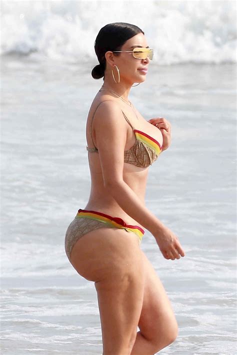 Kim Kardashian Shows Off Perky Butt On Mexican Beach Years After