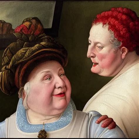 Of A Very Funny Renaissance Style Oil Painting Of A Stable Diffusion