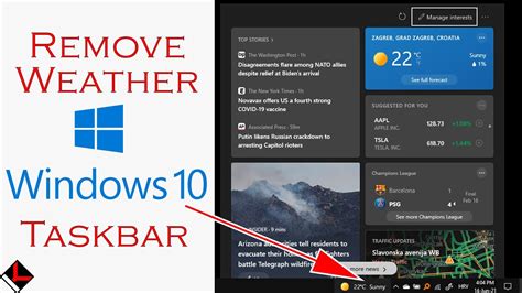 How To Remove Weather From Windows 10 Taskbar Remove News And
