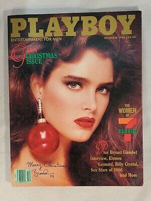 Playboy Magazine December Brooke Shields Cover No Mailing