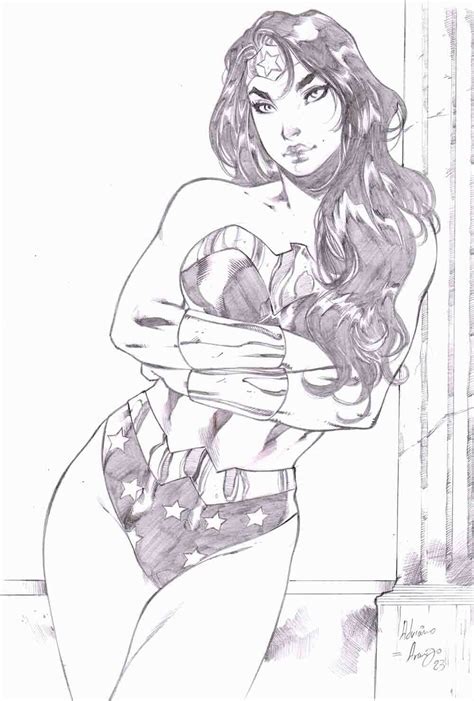Wonder Woman Sexy Amazing Pinup Original Comic Page By Adriano Araujo J1 Ebay