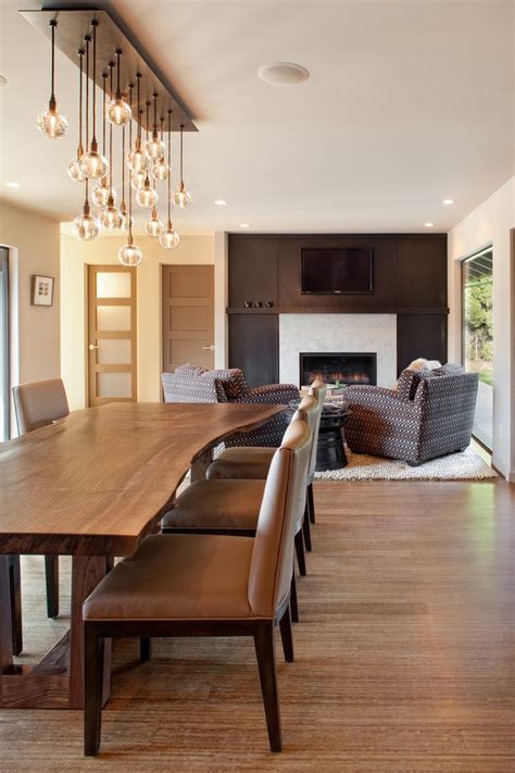In fact, if you're in a low ceiling situation, you can get away with foregoing a chandelier entirely. portland rectangular light fixtures dining room ...